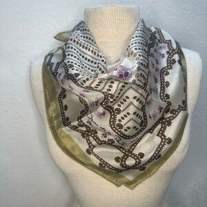 Vintage Oscar de la Renta 100% Silk Scarf